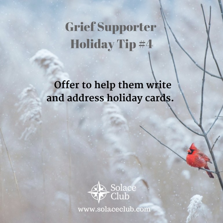 Grief Supporter Holiday Tip 4